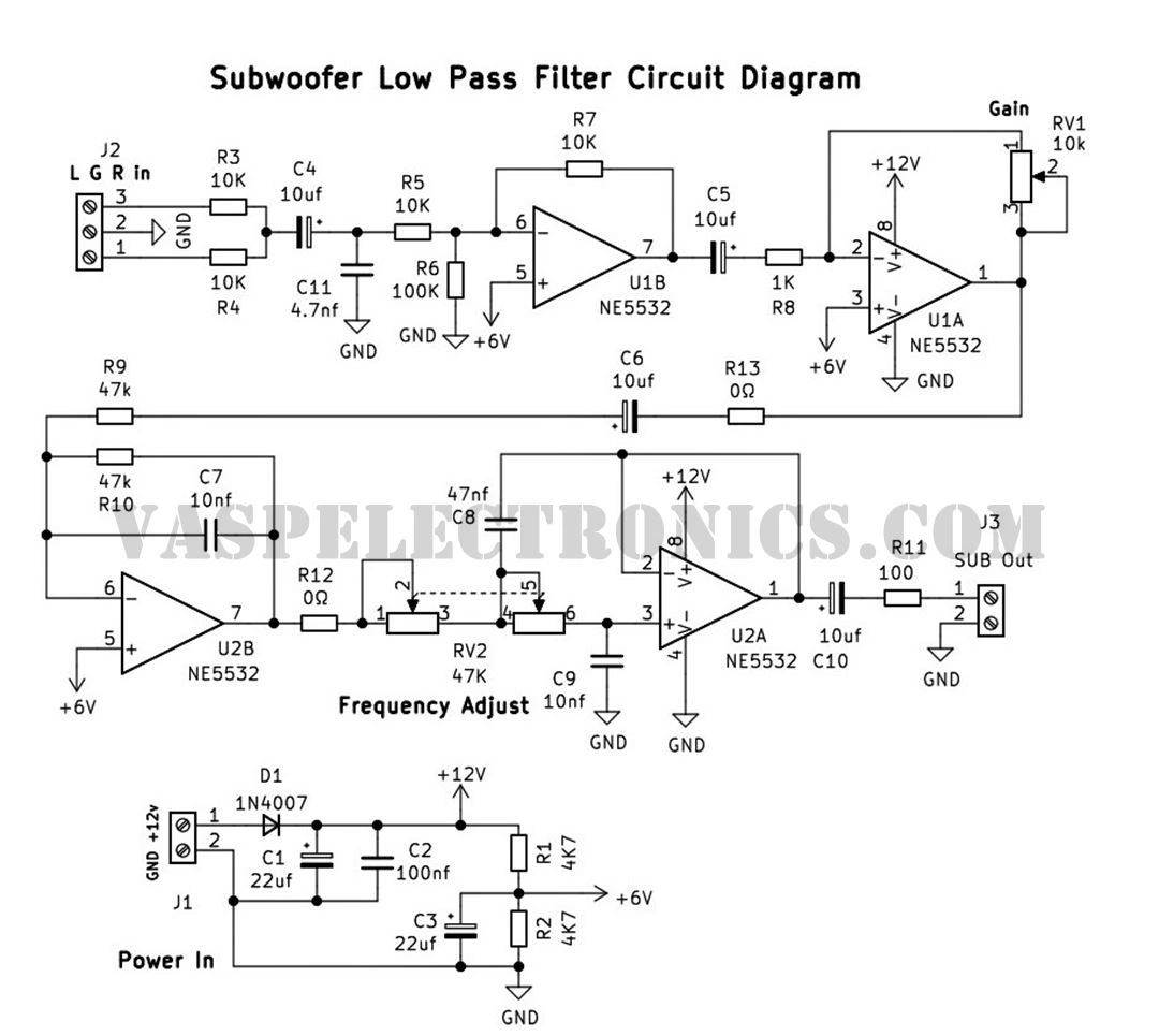 Subwoofer Low pass Filter Board for Car &amp; Home Audio systems - Assembled Board-4