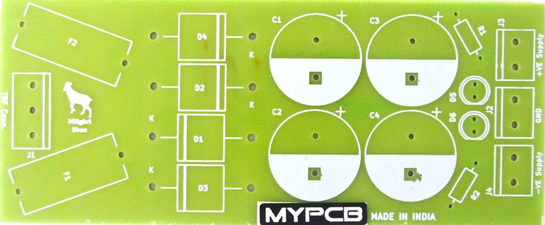 10A Max Power Supply Rectifier Board using 6A4 / 10A10 Diodes - PCB only-NIBEX_PCB