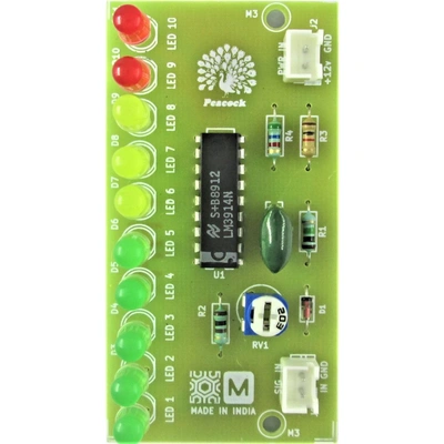 LM3914 LM3915 10 LED VU Meter Sound Level indicator - Assembled Board
