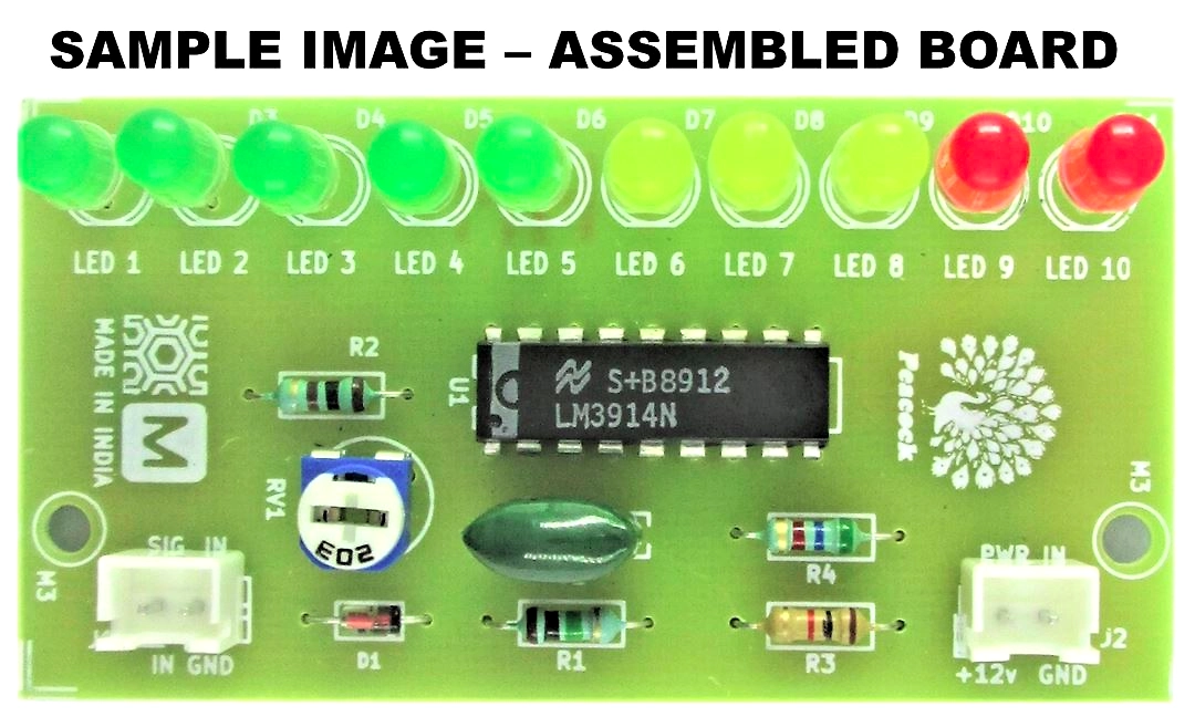 LM3914 LM3915 LM3916 10 LED VU Meter Sound Level indicator PCB