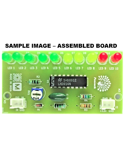 LM3914 LM3915 LM3916 10 LED VU Meter Sound Level indicator PCB