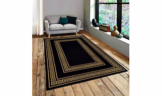 Greek Double Line Anti-Slip Carpet Rug (100x150cm)