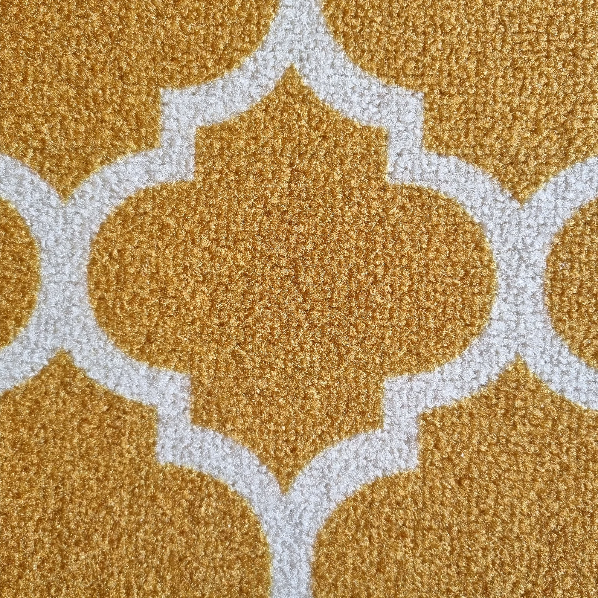 Islamic trellis Anti-Slip Floor Mat & Runner, Yellow (Set of 2) image 5
