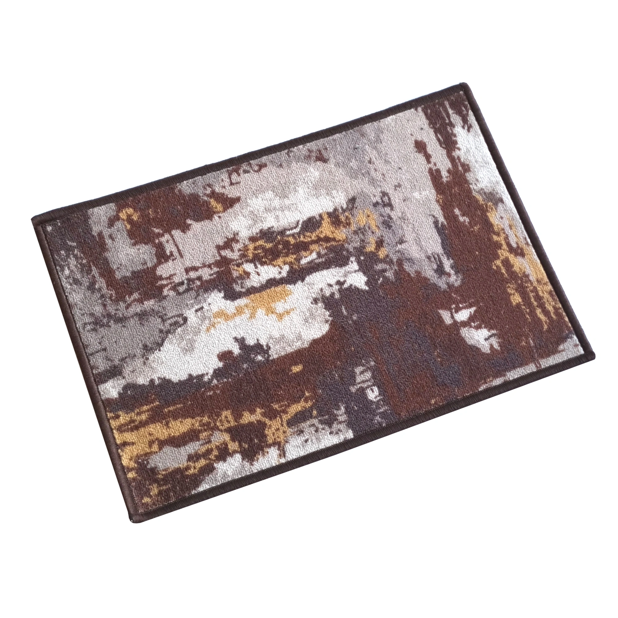 Abstract Utopica  Anti-Slip Floor Mat, Brown (40x60cm)-1