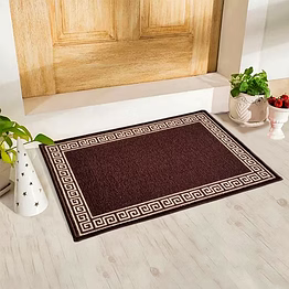 matz and more greek single line anti-slip floor mat, brown (40x60cm)