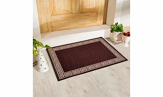 Greek Single Line Anti-Slip Floor Mat, Brown (40x60cm)