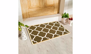 Trellis Islamic trellis Anti-Slip Floor Mat, Olive (40x60cm)