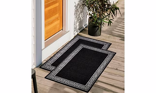 Greek Anti-Slip Multipurpose Floor Mat Set 40x60CM, Black Single Line