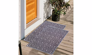 Greek Anti-Slip Multipurpose Floor Mat Set 40x60CM, Grey Round Key