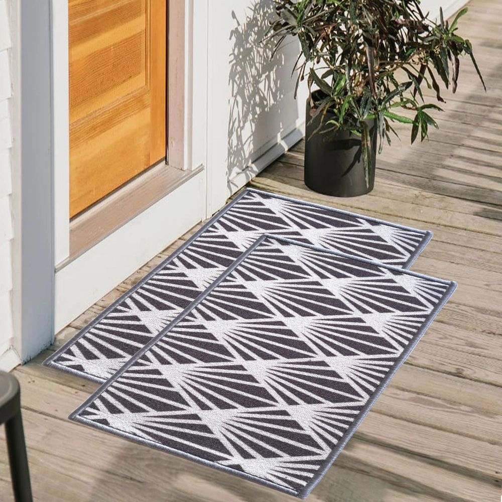 Pattern Anti-Slip Multipurpose Floor Mat Set 40x60CM, Grey Mohawk-F-PAT-MO-17-2D1