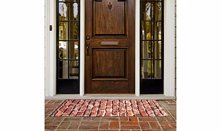 Anti-Slip Runner Floor Mat, Brown 3D Brick, 50x120CM
