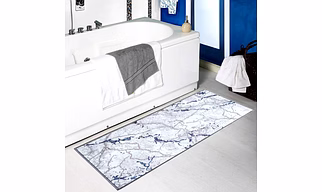Anti-Slip Runner Floor Mat, Grey 3D Marble, 50x120CM