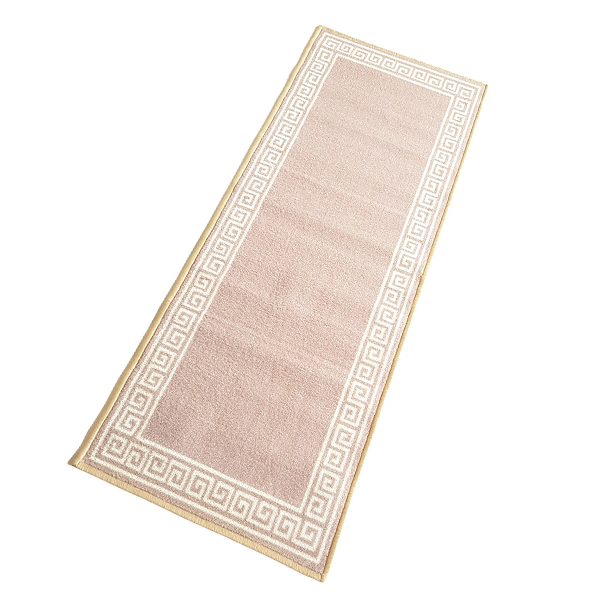 Anti-Slip Runner Floor Mat, Beige Greek Single Line, 50x120CM-Beige-100% Nylon Tufted Loop Pile-744-2