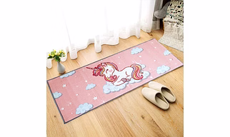 Anti-Slip Kids Runner Floor Mat, Pink Unicorn , 50x120CM
