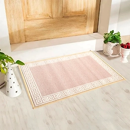 Matz and More Anti-Slip Multipurpose Floor Mat 40x60CM, Beige Greek Single Line