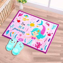 Matz and More Anti-Slip Kids Multipurpose Floor Mat 40x60CM, Purple Mermaid