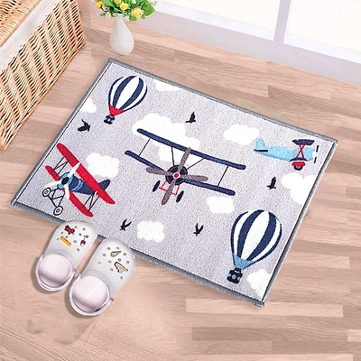 Matz and More Anti-Slip Kids Multipurpose Floor Mat 40x60CM, Grey Plane