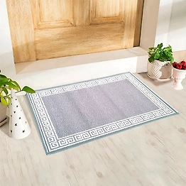 Matz and More Anti-Slip Multipurpose Floor Mat 40x60CM, Grey Greek Single Line