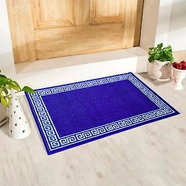 Matz and More Anti-Slip Multipurpose Floor Mat 40x60CM, Blue Greek Single Line