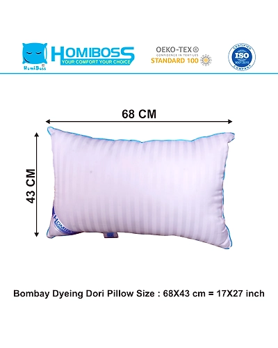 Premium Pillow set , Size: 17 x 27 inches (White ) Pack of 2 Pieces-1