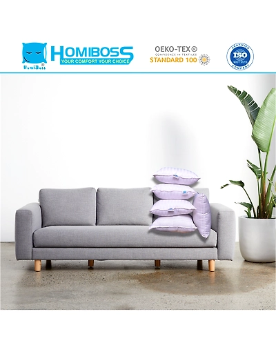 Homiboss cushion fillers for sofa , size 16 x 16 inches , white-1