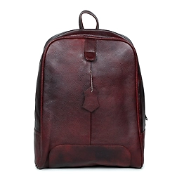 Leather Tan Backpack || Unisex Travel Bag