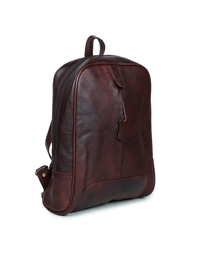 Leather Tan Backpack || Unisex Travel Bag-1