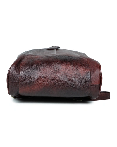 Leather Tan Backpack || Unisex Travel Bag-5