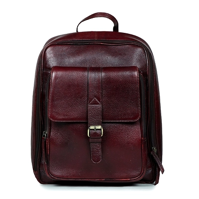 Leather Tan Backpack || Unisex Travel Bag