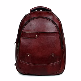leather tan backpack || unisex travel bag