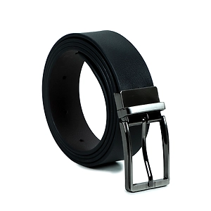CHARMSHILP Genuine Leather Belt For Men Formal/ Branded, Black