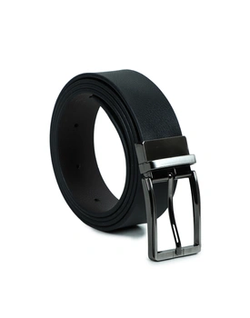 CHARMSHILP Genuine Leather Belt For Men Formal/ Branded, Black