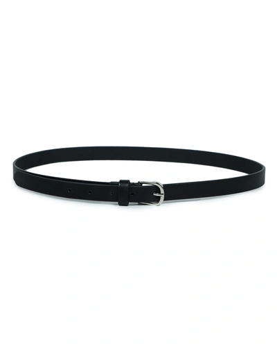 Genuine Leather Slim Belt-Black-36-2