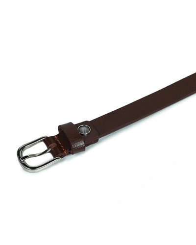 Genuine Leather Slim Belt-30-Brown-3