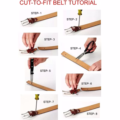 genuine leather slim belt