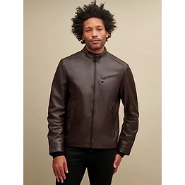 Reefer Genuine Leather Jacket Brown