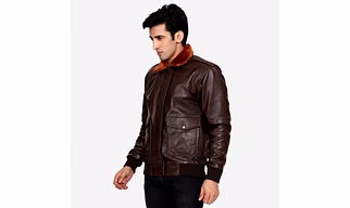 Vikram Bomber Jacket with Detachable Hood | Brown