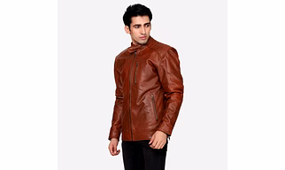 Winter Breaker Standing Chain Jacket Brown