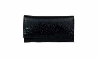 Venezuela Croc Black Clutch