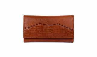 Venezuela Croc tan Clutch