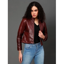 Wine Red Strip lining Jacket