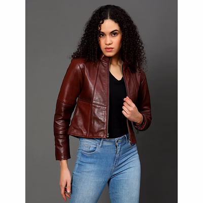 wine red strip lining jacket