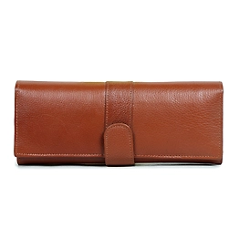 Viscose Brown Magnetic Ladies Clutch By Charmshilp
