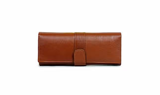 Viscose Magnetic Tan Ladies Clutch By Charmshilp