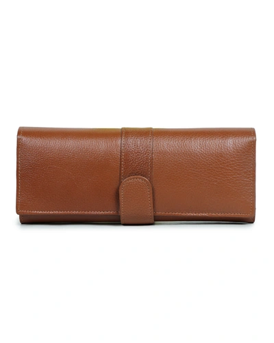 Viscose Brown Magnetic Ladies Clutch By Charmshilp-5