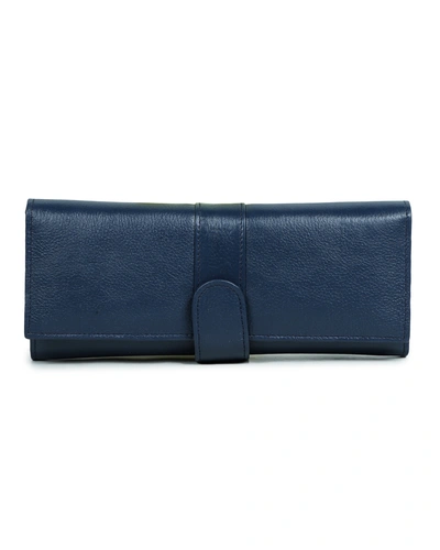Viscose Magnetic Blue Ladies Clutch by Charmshilp-5