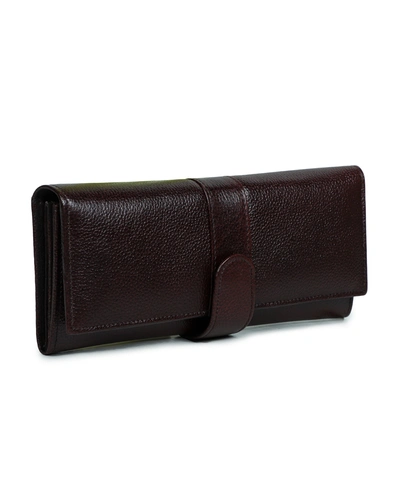 Viscose Brown Magnetic Ladies Clutch By Charmshilp-1
