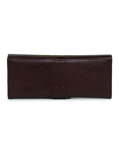 Viscose Brown Magnetic Ladies Clutch By Charmshilp-2