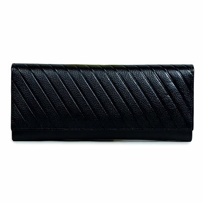 lassa hand crafted black clutch