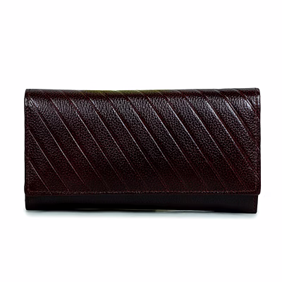 lassa hand crafted small brown clutch